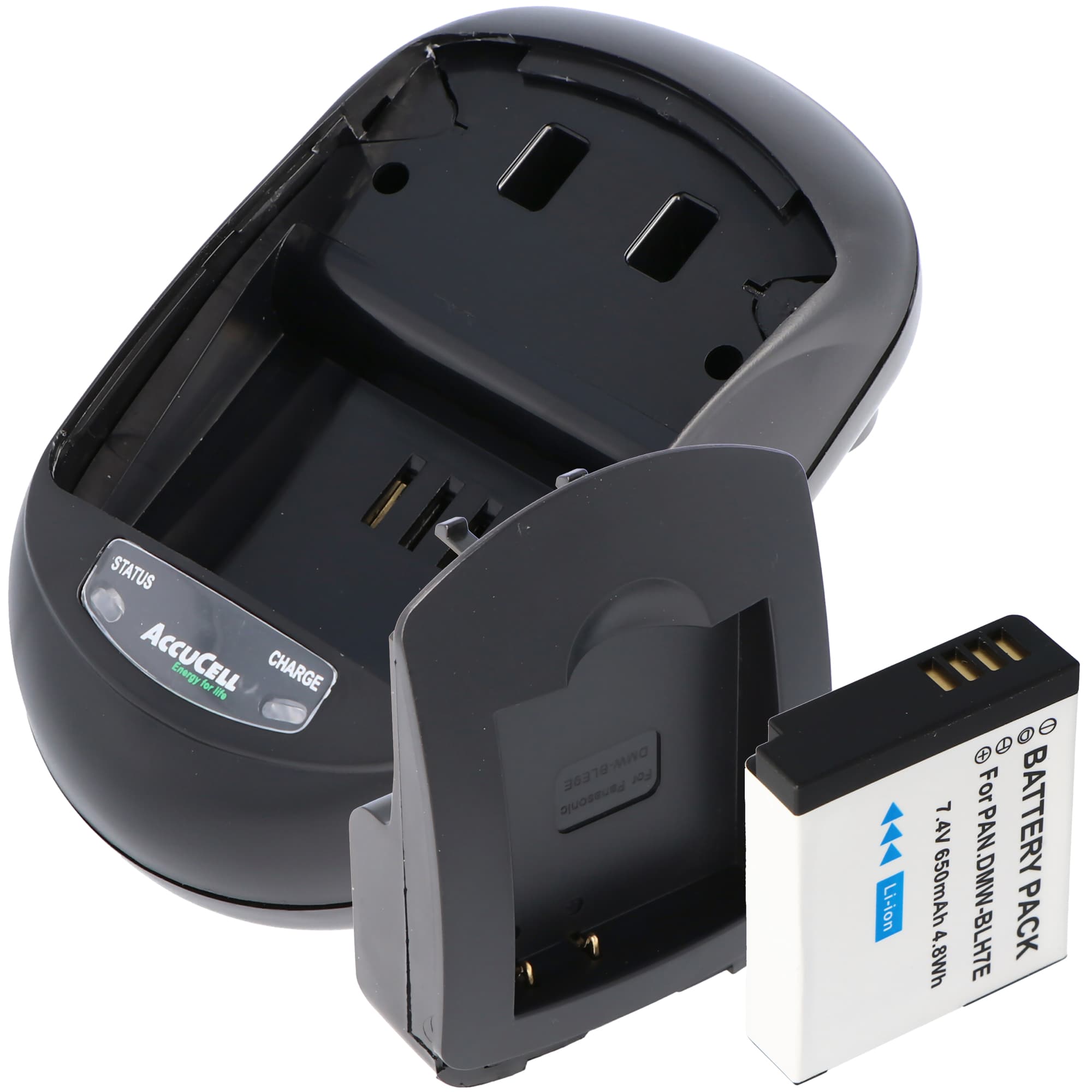 Chargeur rapide et batterie compatibles avec les batteries Panasonic DMW-BLH7: Lumix DMC-GM1, Lumix DMC-GM1K S
