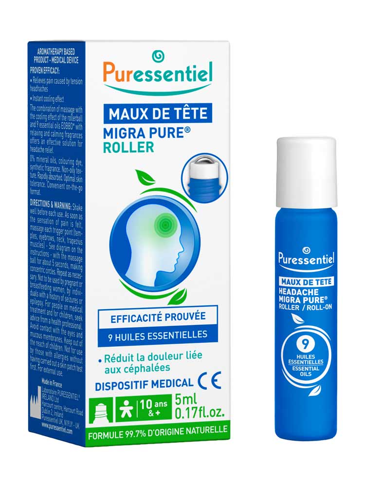 Puressentiel Roller Maux de Tête Aux 9 Huiles Essentielles 5 ml